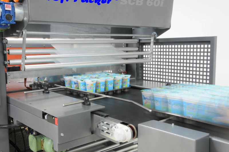 Folienbanderolier-Packautomat Profi Packer SCB 60i zum Verpacken von Bechern