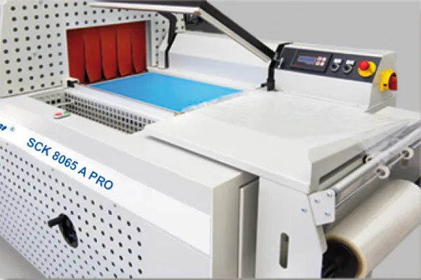 Kompaktní smršťovací stroj SCK 8065 A Pro / 5844 A &amp; Pro, poloautomatický
