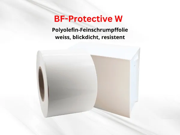 BF-Protective W - Pellicola termoretraibile a bassa espansione in poliolefina, bianca, opaca, resistente