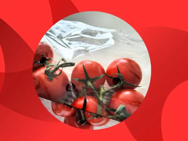 Macroperforazione per una freschezza ottimale di frutta, verdura e altro ancora